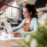 Woman working at office.