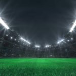 View of a football stadium.