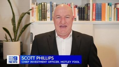 Motley Fool Chief Investment Officer Scott Phillips appearing on Nine's Late News