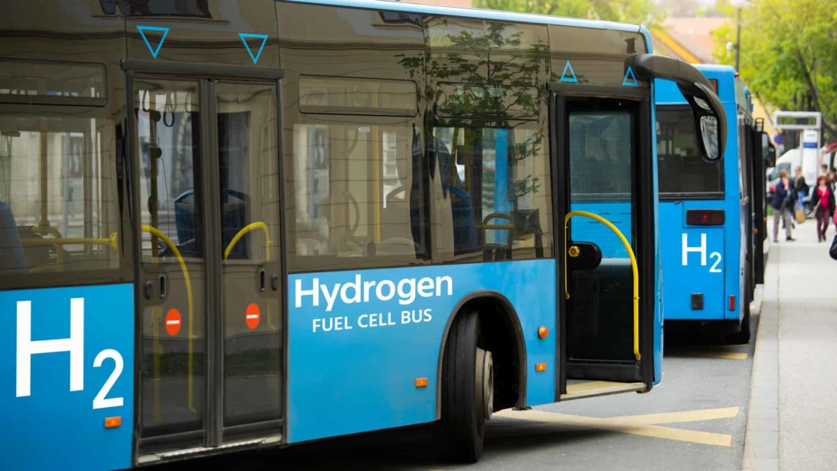 Hydrogen powered bus.