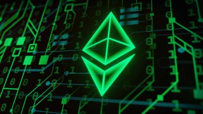 Ethereum symbol in green.