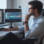 Broker analysing the share price.