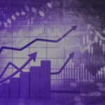 Purple tech growth chart.