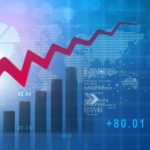 Red arrow going down symbolising a falling share price.