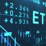 ETF written in light blue on a chart.