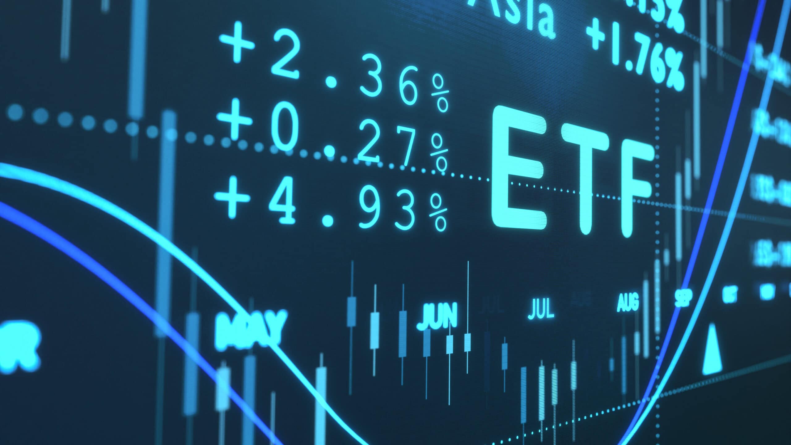 ETF written in light blue on a chart.