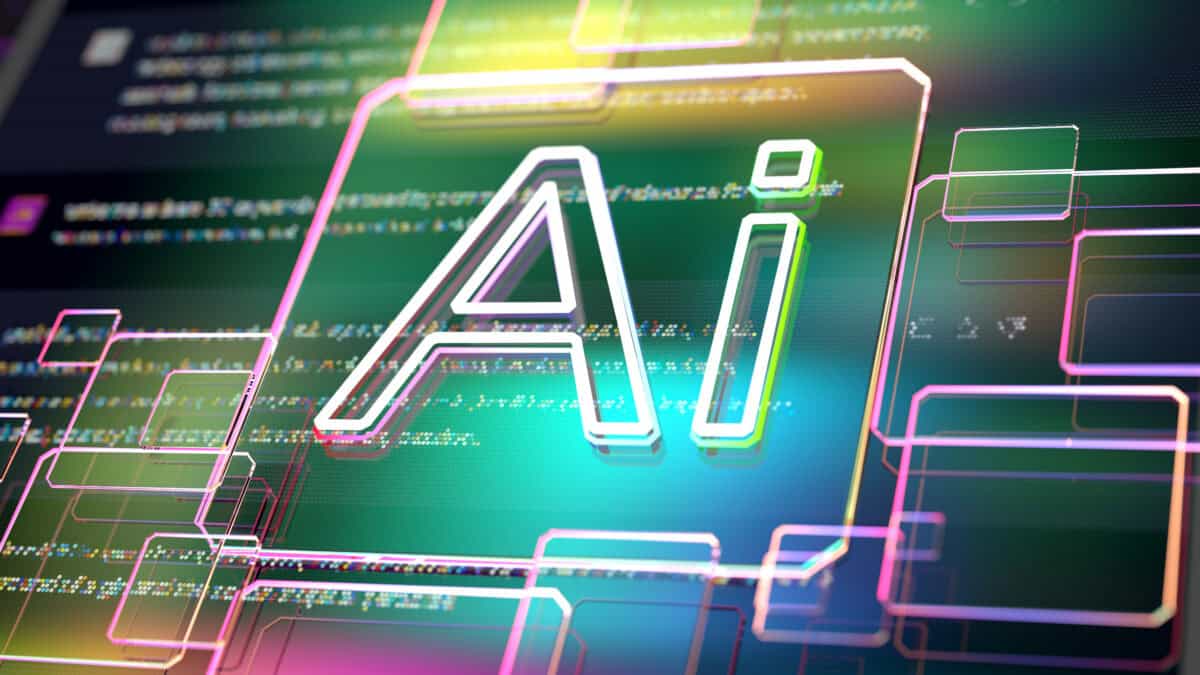 AI text on digital display.