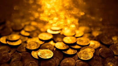 Gold coins.