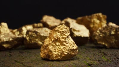Gold rocks.