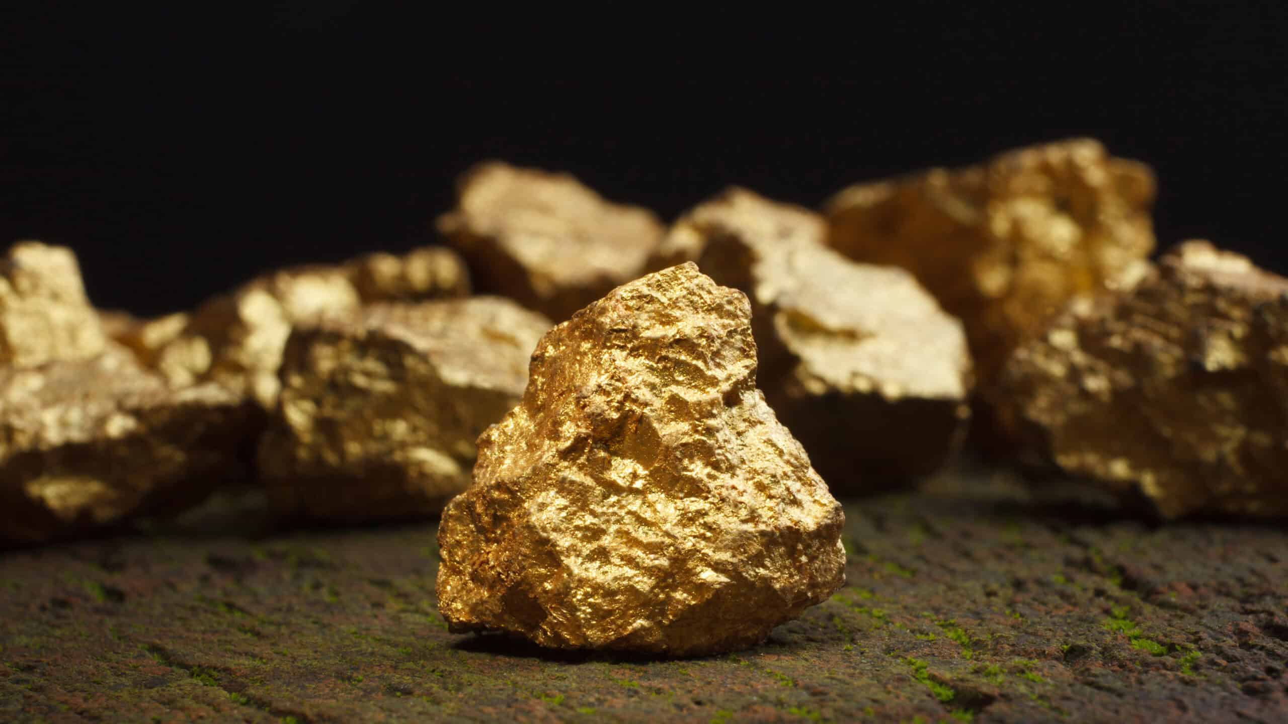 Gold rocks.